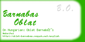 barnabas oblat business card